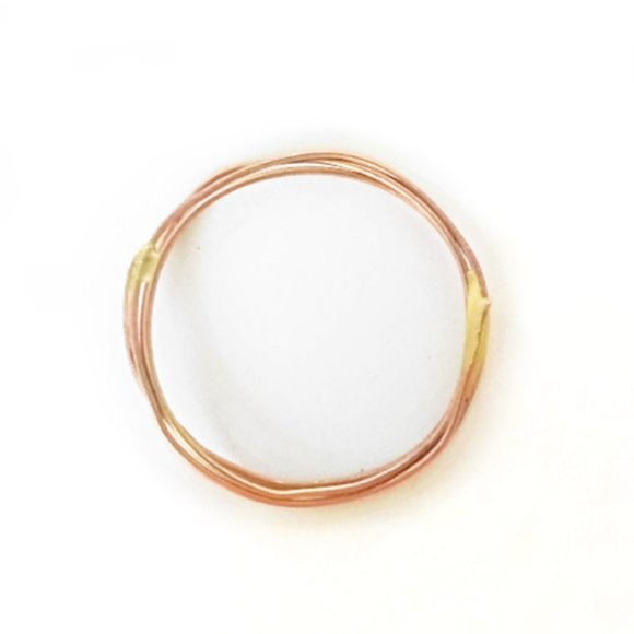 18k Red Gold with 9k Yellow Gold Wrapped Ring - Picture 1 of 1